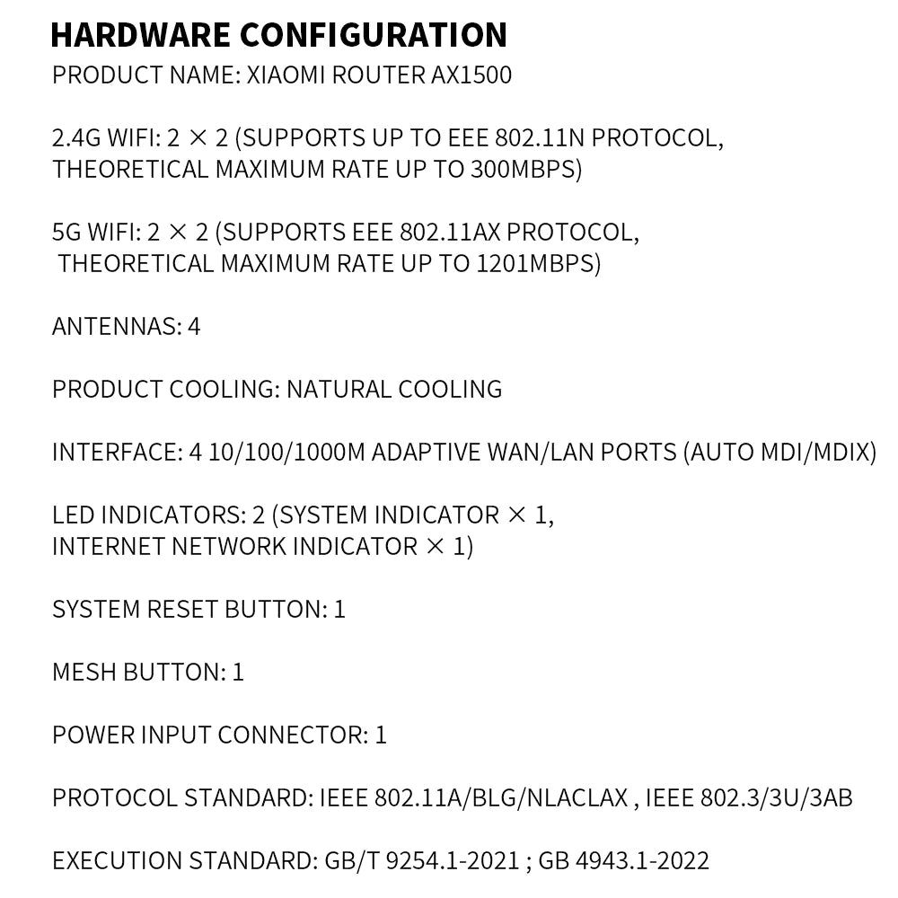 Xiaomi mijia Mi router AX1500 2.4G/5GHz WiFi6 1501Mbps Support IPTV Mesh Network Mijia App Wifi Gigabit Amplifier