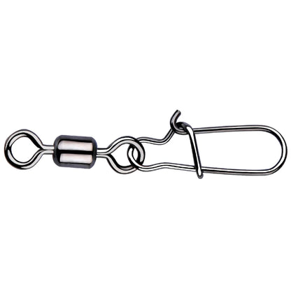MEREDITH 50PCS Pike Fishing Accessories Connector Pin Bearing Rolling Swivel Stainless Steel Snap Fishhook Lure Swivels Tackle