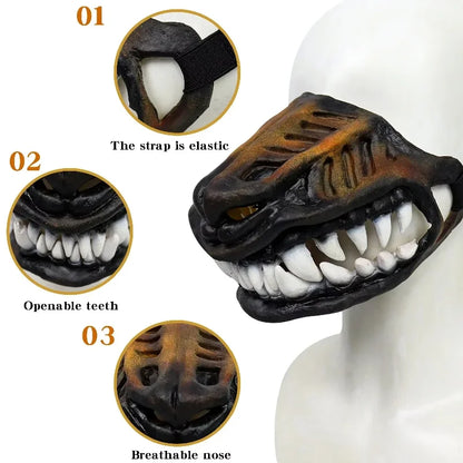 Dog Mouth Mask Padded Latex Rubber Dog Muzzle Halloween Movie & Tv Headdress Latex Props Animal Weird Masks