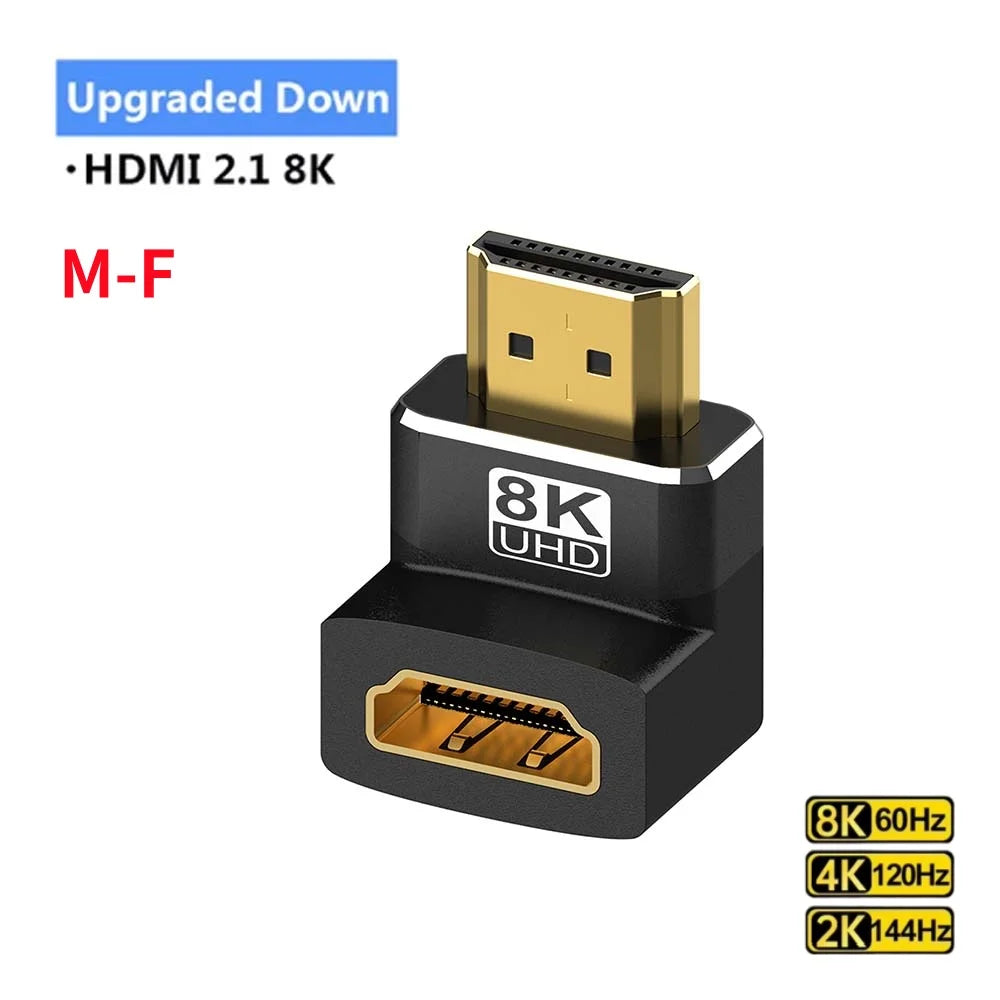HDMI 2.1-adapter med 90° eller 270° vinkel – 8K 60 Hz