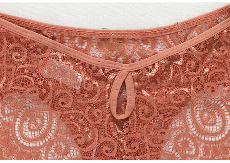 Meet'r Women Sexy Lace Panties Low-Rise Temptation Lingerie Female G String Transparent Underwear Hollow Out Briefs Intimates