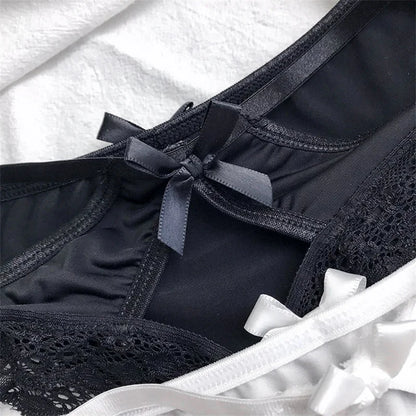 Sexy Hollow Cross Panties Women Underwear Lace Embroidery Low-Rise Temptation G-String Summer Breathable Thong Ladies Intimates