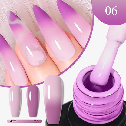Color Changing Gel Nail Polish, Temperature-Sensitive, 7ml, Lead-Free, No Fragrance, Nail Art Manicure Gel Polish For Salon Use