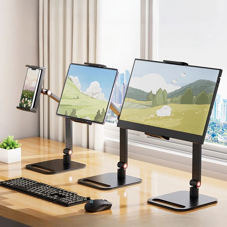Portable Adjustable Monitor Screen Bracket Holder for 12-17.3 Inch No Drilling Laptop Gaming Expandable Desktop Clamp Stand