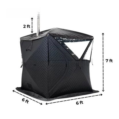 Portable Sauna Tent Easy Set Up 3-Layer to Keep Warm  Waterproof Oxford for Family Dry Sauna