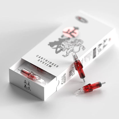 CNC 20PCS Tattoo Cartridges 0.3/0.35mm Red RL/RM Needles Disposable With Membrane Sterilized Safety For Machine Tattooist Supply