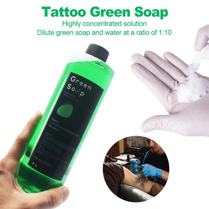 500/250/40ml Tattoo Green Soap Blue Soap Highly Concentrated Cleaning Soap Skin Cleansing Solution Algae Soap Tattoo Accessories