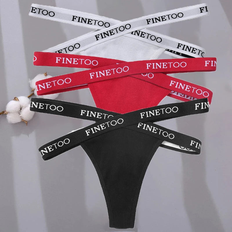 3-pack stringtrosor med korsade sidoband i bomull, M–XL