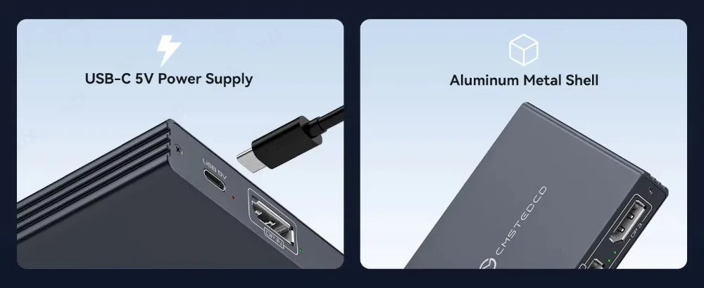 MZX MST-splitter för tre skärmar, DisplayPort eller USB-C