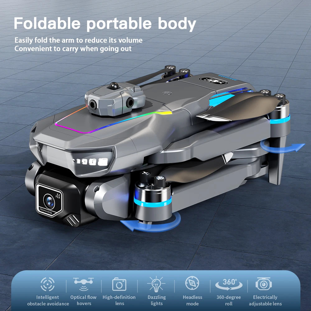 AE19 Drone, High-Definition Dual Camera, 8K Professional Obstacle Avoidance, Folding Quadcopter Toy, Remote-Controlled Aircraft