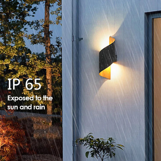 Modern LED Up & Down Vägglampa Utomhus – 10W, IP65, AC85–265V, Varmvit/Kallvit, Svart/Vit/Guld