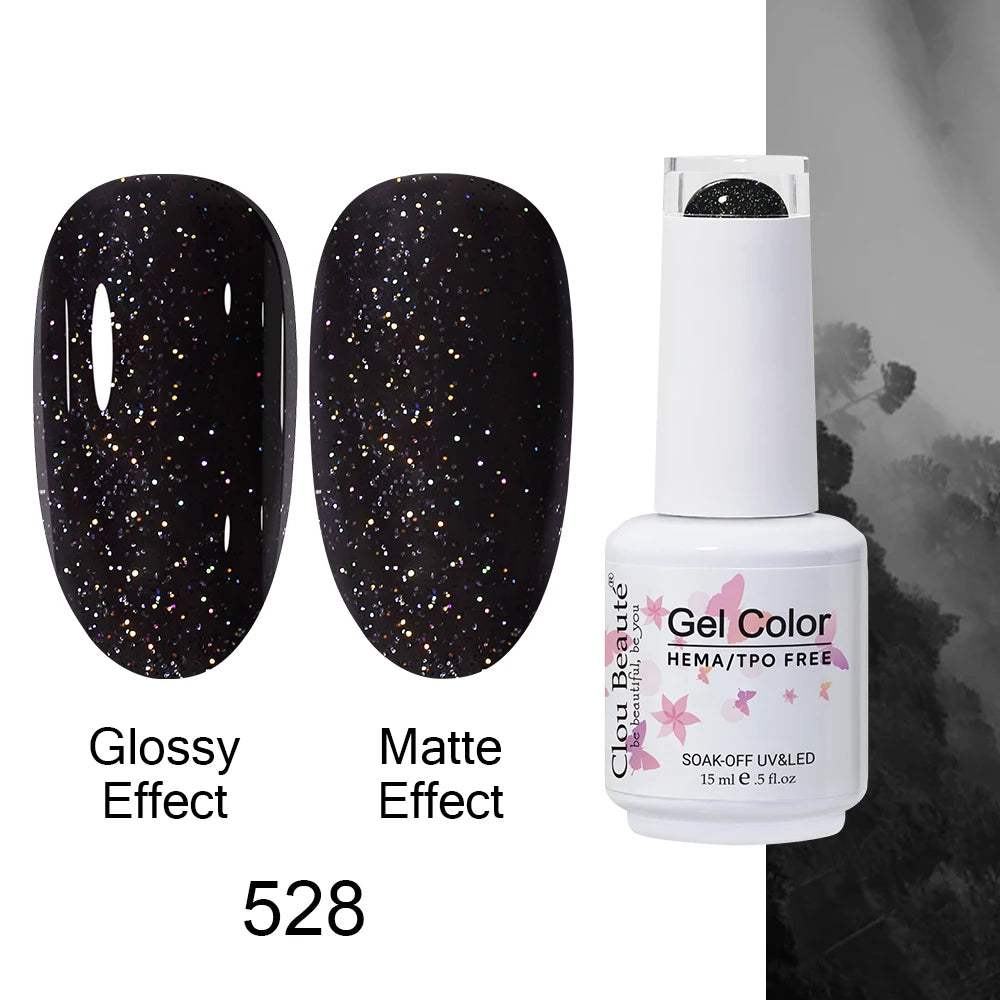 Clou Beaute Gel Nail Polish Neon Brown Royal Blue Red Green Pastal Nude Nail Art Varnishes Gel Lacquer Top Coat UV Gel Nail