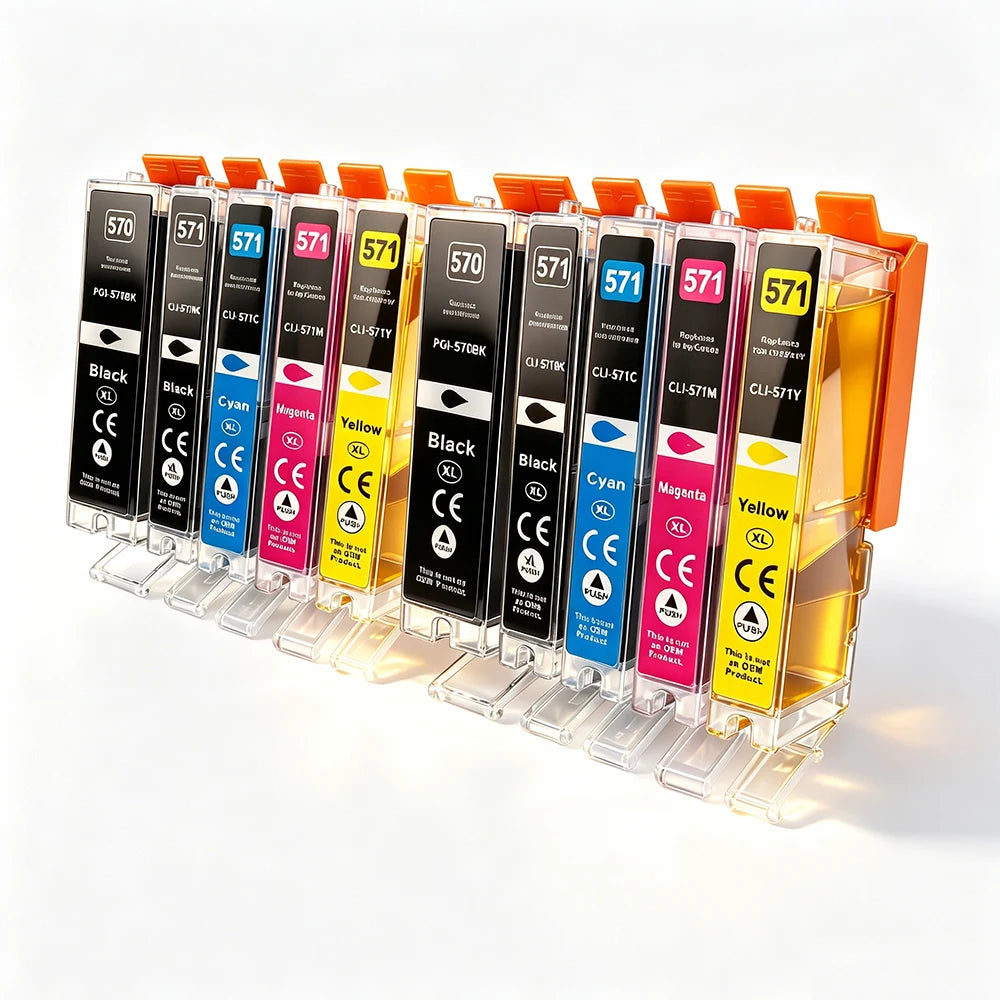 InkGarden 570 571 XL Bläckpatron 570XL för Canon PGI-570 CLI-571 Kompatibel PIXMA MG5700 TS5055 TS9050 TS9055 Skrivare