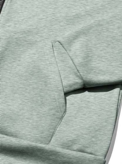 Autumn Men's Double-Layer Hooded Zip-Up Sweatshirt, Loose Casual Fit with Front Pockets, Ideal for Outdoor and Streetwear Style