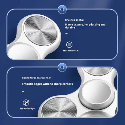 Fidget Spinner Tre Blad – Aluminiumlegering Tyst Stresslindring Anti-ångest Portabel Present Vuxna 5 Färger 2026