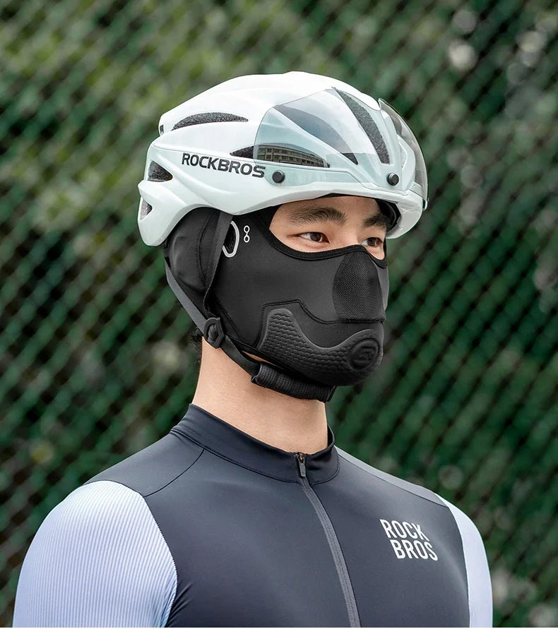 ROCKBROS Summer Cycling Hat Motorcycle Balaclava Bicycle Mask Moto Cap Helmet Liner Cool UV Protection Ice Silk Bike Face Cover