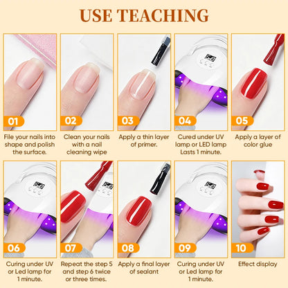 LNWPYH Gel Nail Polish Kit ,Manicure Tools Set  With Professional USB Electric Nail Drill Polish File And UV LED Nail Lamp Dryer