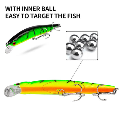 Floating Fishing Lure 8.4G 10CM Urgent Fishing Minnow Crank Lure Swinger Fishing Lure Set Processing Artificial Lure Kit