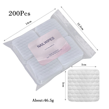 1080pcs Boxed Nail Art Lint-Free Eyelash Glue Wipes Paper Gel Polish Remover Clean Glue Cotton Pads Beauty Cleaning Tools