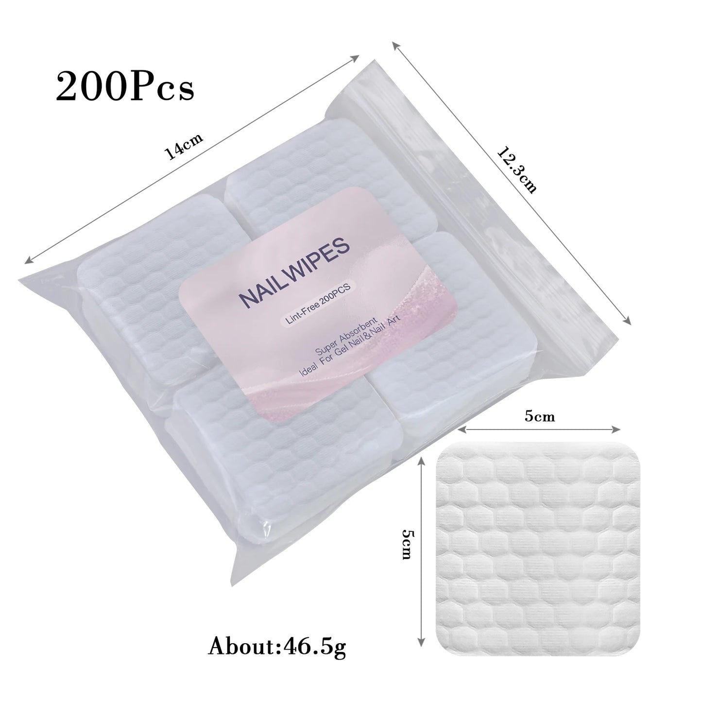 1080pcs Boxed Nail Art Lint-Free Eyelash Glue Wipes Paper Gel Polish Remover Clean Glue Cotton Pads Beauty Cleaning Tools