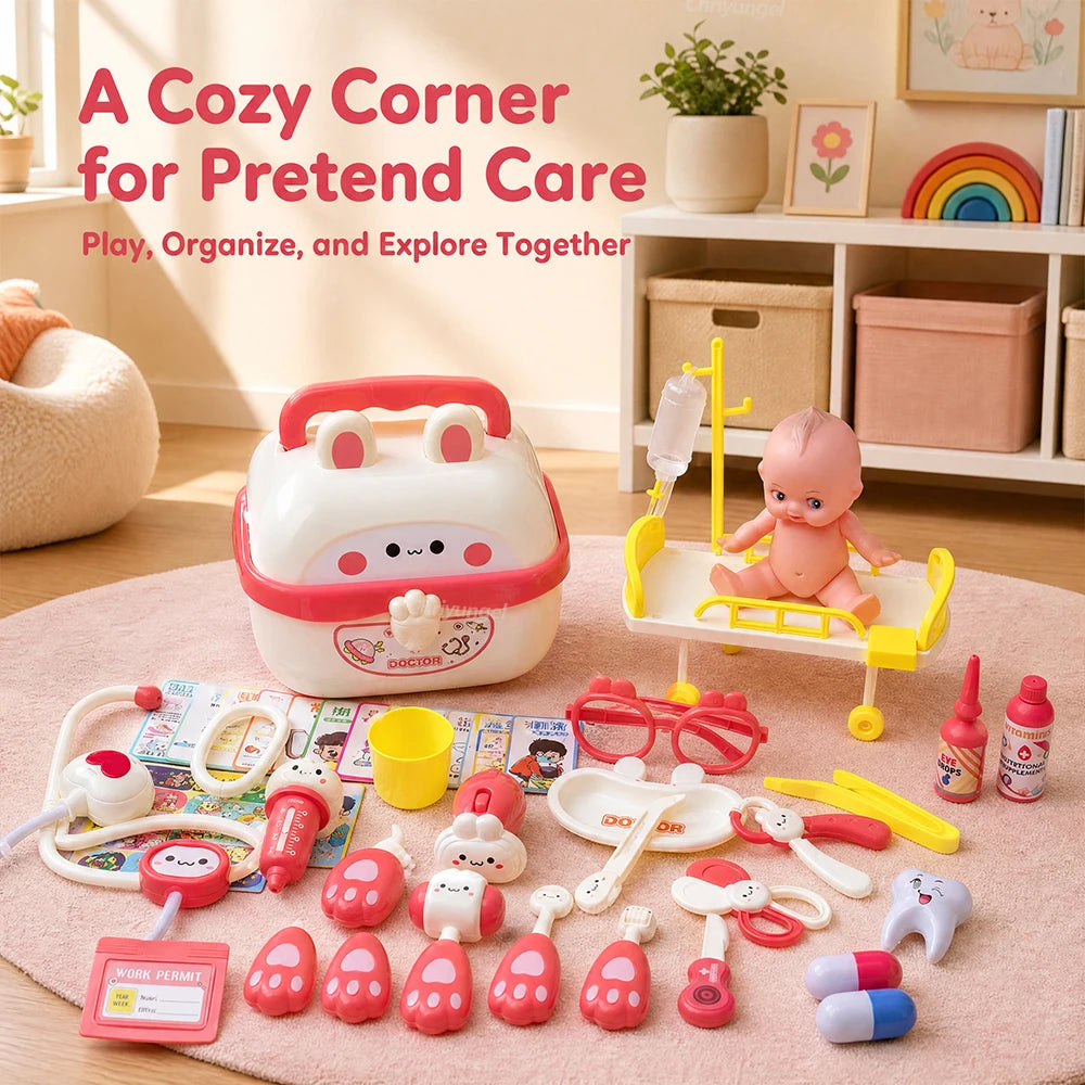 Doctor Toys for Kids 43/40/31PCS  Role Play Kit Medical Toys Hospital Nurse Dentist Educational Toy Gift for Boys Girls