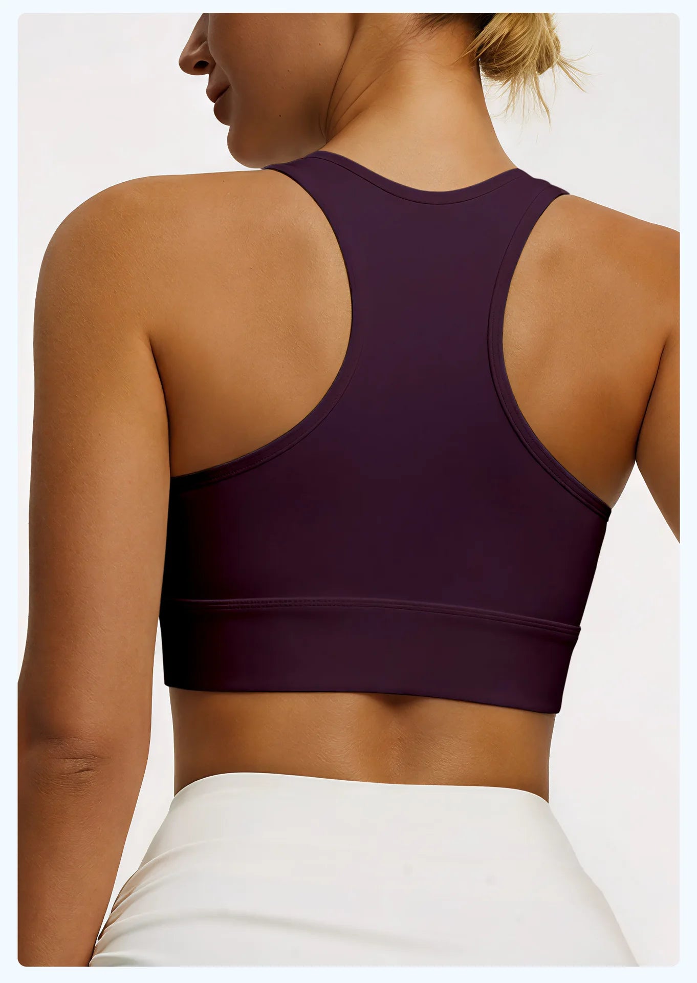 Dam Sport-BH Yoga Linne – Halterneck Inbyggda Kuddar Högintensiv StötDämpning Tennis, 5 Färger S–XXL