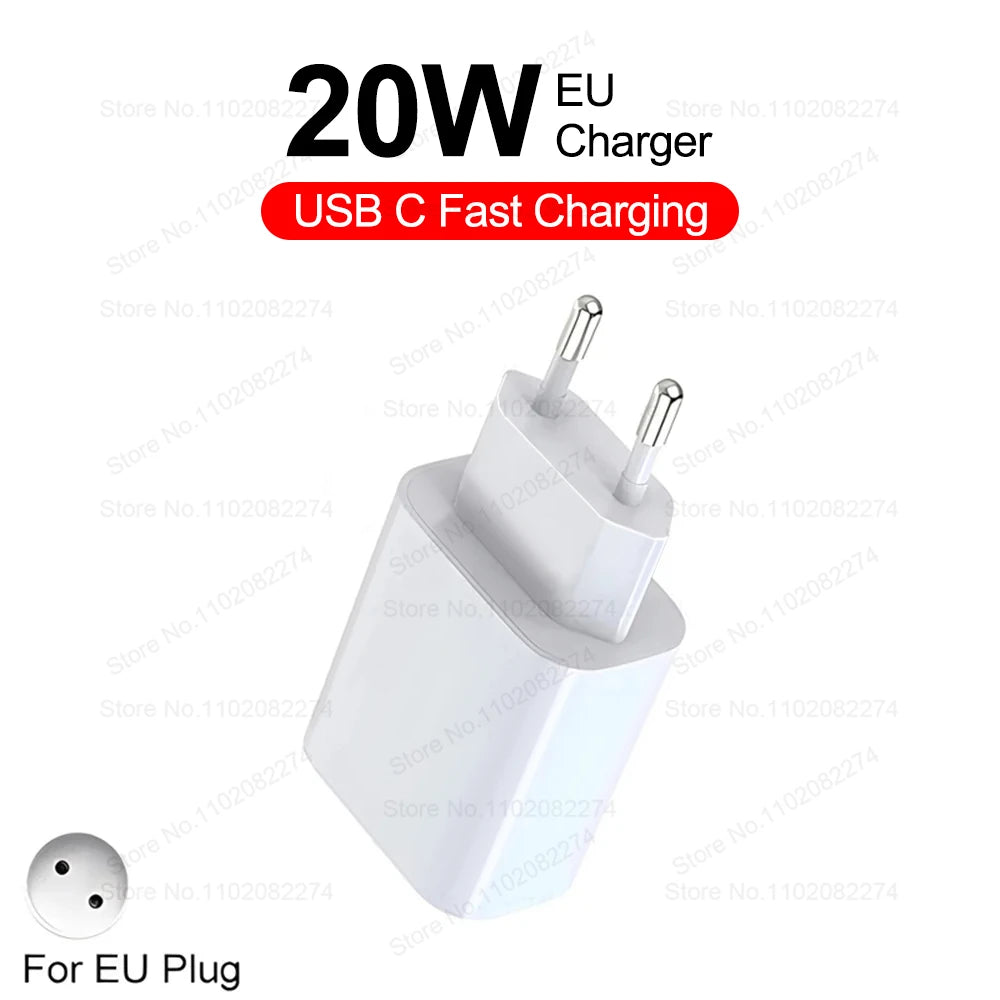 PD 20W/40W Snabbladdare för iPhone och USB-C-kablar – Kompatibel med iPhone 11–16 Pro Max