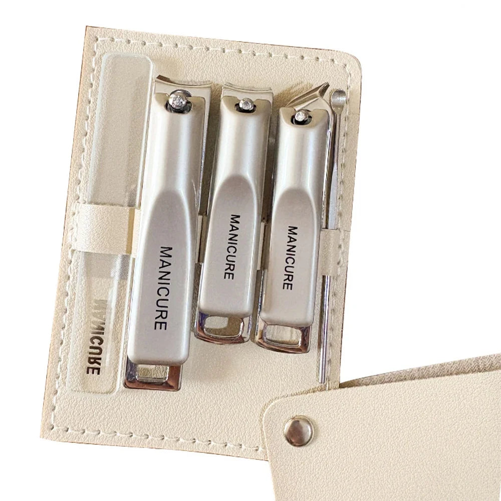 10/5/1pcs Professional Manicure And Pedicure Kit  Includes Nail Clipper Nail File And Ear Pick Portable Storage Case Tool
