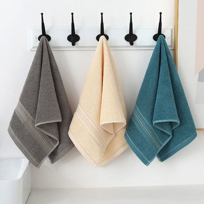 Thickened Cotton Towel with Strong Water Absorption Universal Towel for Adults and Children Solid ColorSkin Friendly Towel