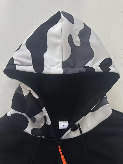 Hoodie Eget Tryck & Brodyr – Kamouflage Dragkedja | Reklamkläder & Profilprodukter