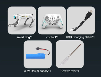 Teeggi Electric RC Intelligent Robot Dog Multifunction RC Mechanical Dog with turret Educational Toy Bionic Smart Robot Toy Gift