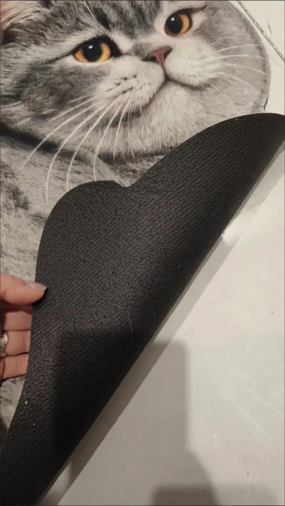 3D Cat Shaped Diatomite Bath Mat High Absorption Non Slip Quick Dry Entryway Floor Pad Household Home Textiles Bath Mat