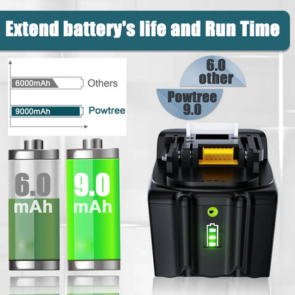 18 V ersättningsbatteri för Makita BL18-serien – välj batteripack eller paket med laddare
