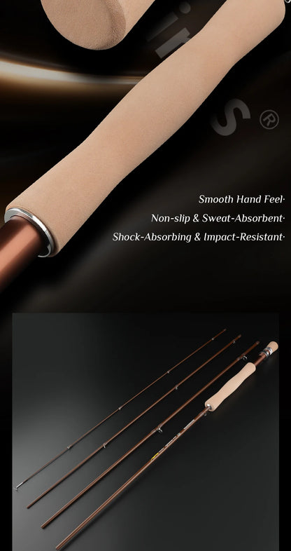 ROOBLINOS Flugfiskespö 4/5wt 9ft (2,7m) – Ultralätt Kolfiber Fast Action Sötvatten 2026