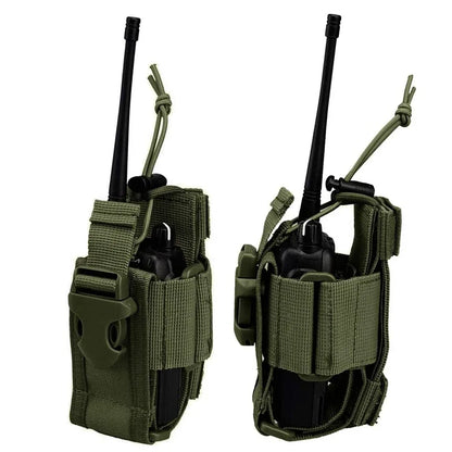 Justerbar radioficka med MOLLE-fäste för walkie-talkie