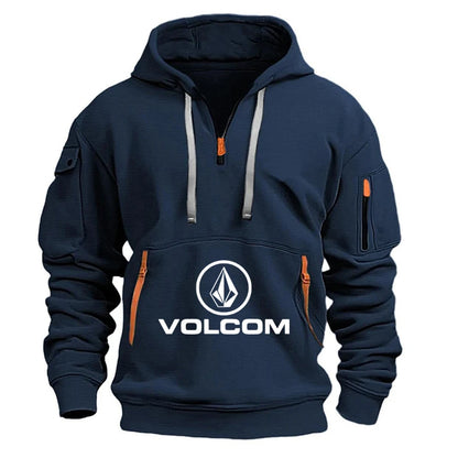 Half Zip Hoodie Herr – Streetwear Sweatshirt Vår/Höst, Lös Passform, M–5XL