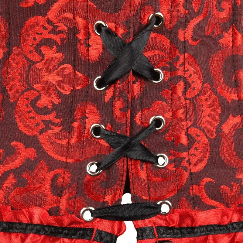 VISIVANE korsettopp dam med snörning – gothic och steampunk, S–6XL