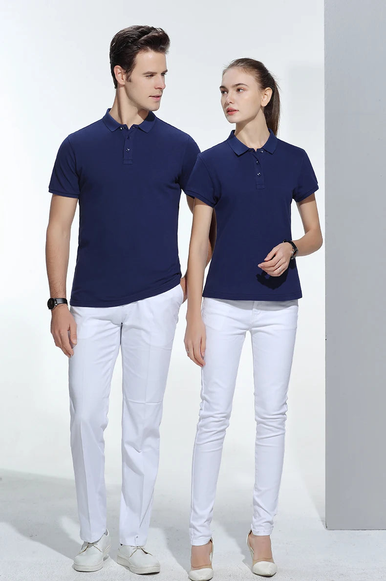 Polo-shirt med Eget Tryck eller Logotyp – 100% Bomull, Unisex S–6XL (Asian)