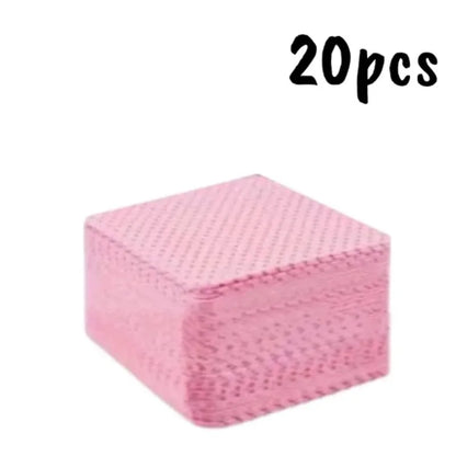 20/600pcs Lint-Free Gel Nail Wipes Aluminum-Free Cleansing Tissues Nail Polish Remover Pads for NaiArt Beauty Nail Cleaning Care