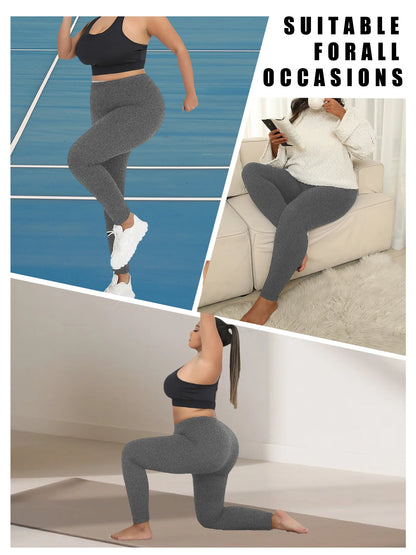 Plus size Women's Super Soft Leggings, High Elasticity for Workout Yoga Running and Daily Casual Wear Comfort Stretch Tights