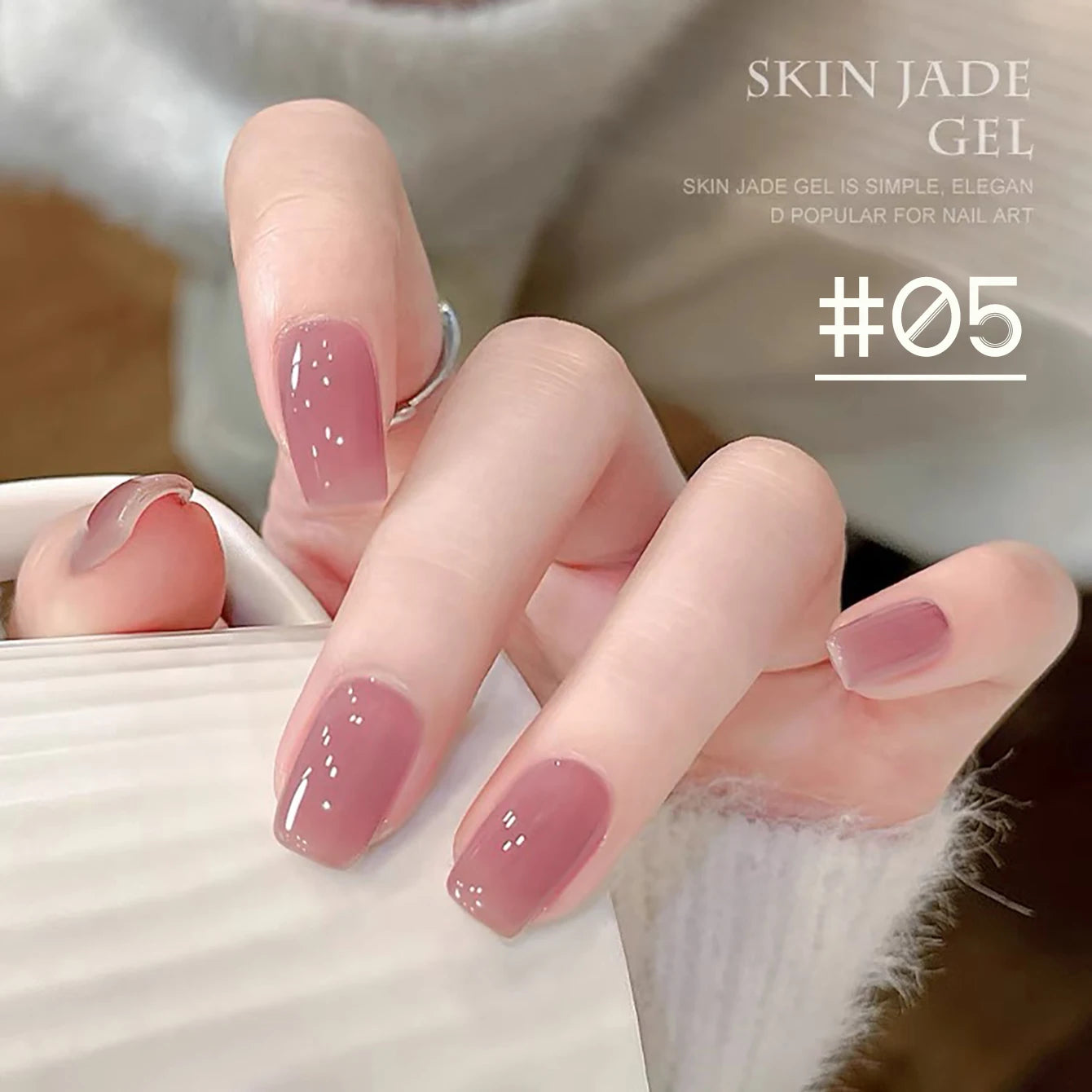 1-24pcs WS Jelly Jade Nude Pink Gel Nail Polish Natural Pink Translucent Color LED UV Gel Soak Off For Home Salon Nail Art DIY