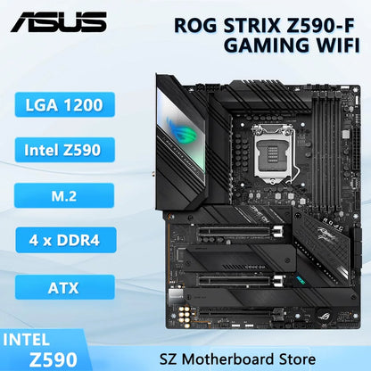 ASUS ROG STRIX Z590-F GAMING WIFI Motherboard LGA 1200 Intel Z590 DDR4 ATX I3-10100F I3-10305T I5-10600 I5-11600T I9-10900 CP