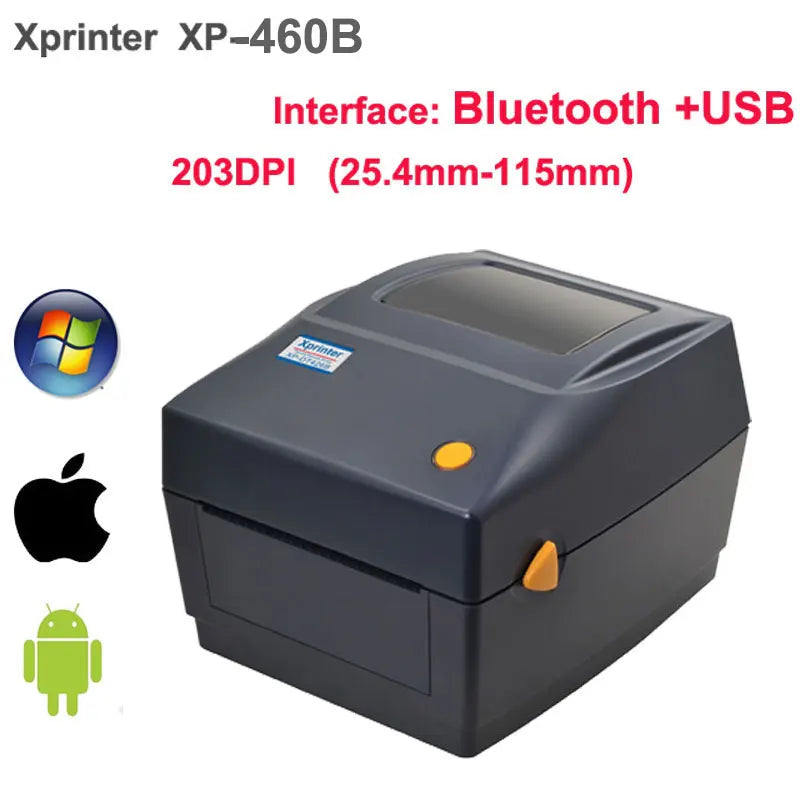 Xprinter Termisk Fraktskrivare 4" – XP-420B 460B 463B USB Bluetooth WiFi Ethernet – DHL FedEx UPS Streckkod 203dpi CE 2026