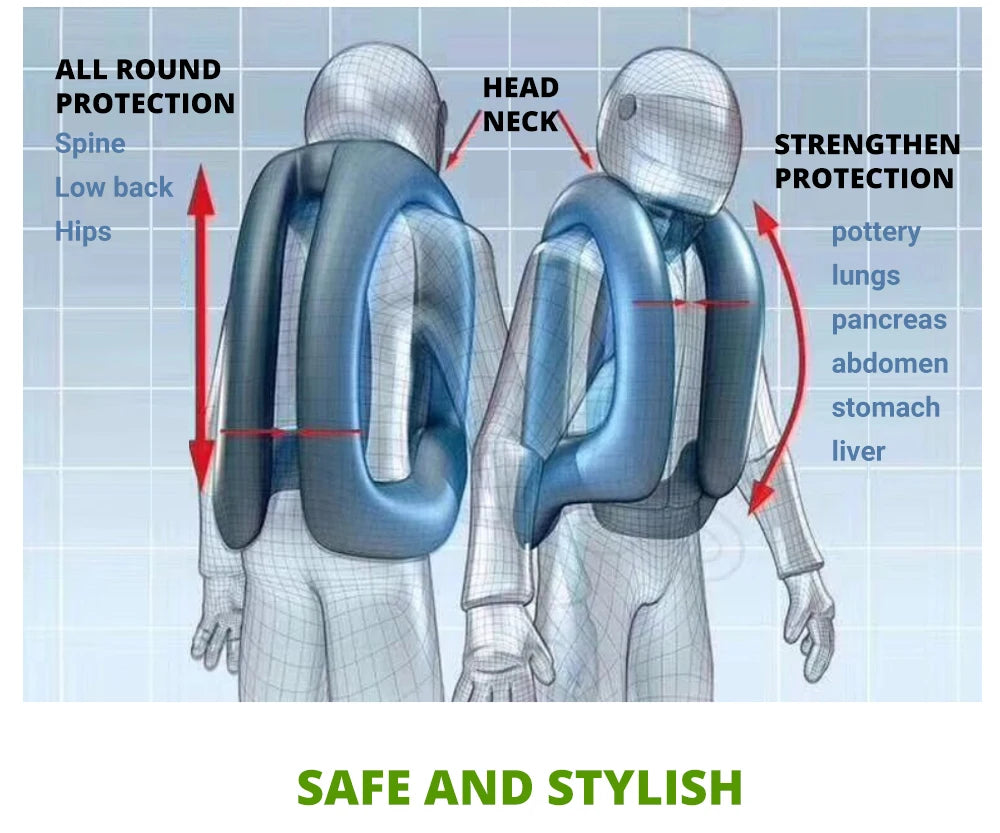 Motorcycle Jacket Motorcycle Air Bag Vest Reflective Motocross Racing Airbag Vest Moto Riding CE Protector Motorcycle Equipment
