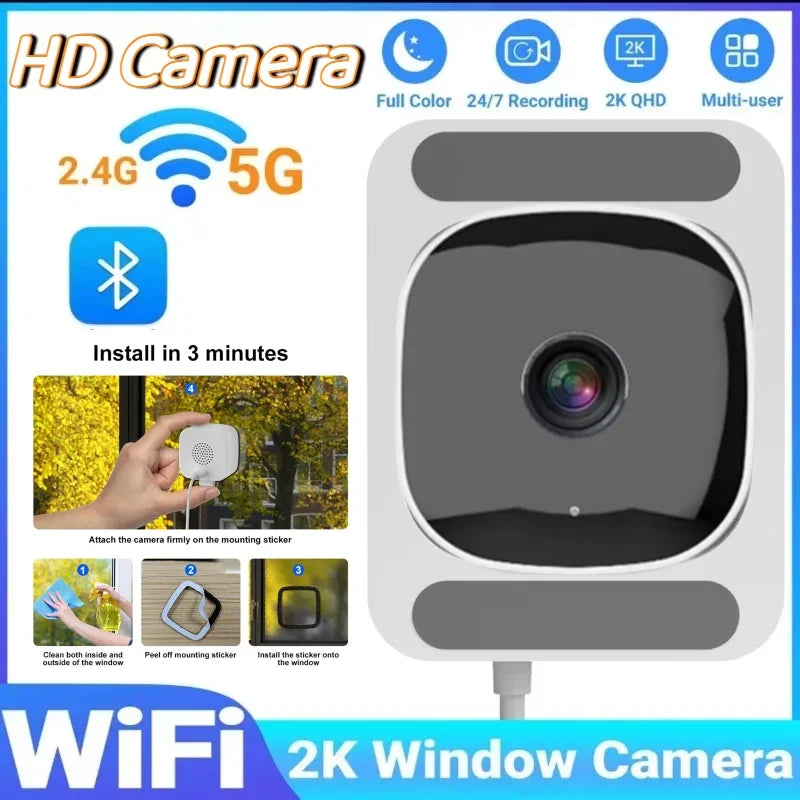 2.4/5GHz WiFi 3MP 1080P HD Night Vision Paste Mount Security Camera Indoor Phone Remote Home Surveillance Safety Monitoring