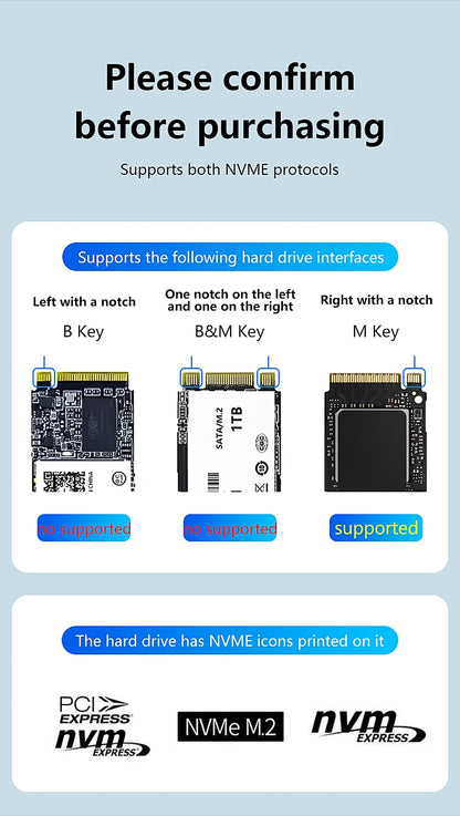 Blueendless Dual-Bay M.2 NVME SSD Clone Docking Station 20Gbps USB3.2 USB C Type C OFFline Cloner Duplicator NVme PCIE Enclosure