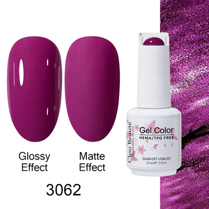 Clou Beaute Gel Nail Polish Neon Brown Royal Blue Red Green Pastal Nude Nail Art Varnishes Gel Lacquer Top Coat UV Gel Nail