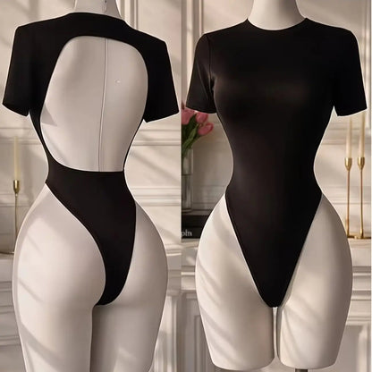 Women's High-Quality Backless Bodysuit Basic Solid Color Comfortable Fit Underwear