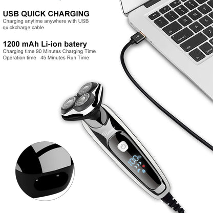 Hatteker 3-i-1 rakapparat med trimmertillbehör och USB-C