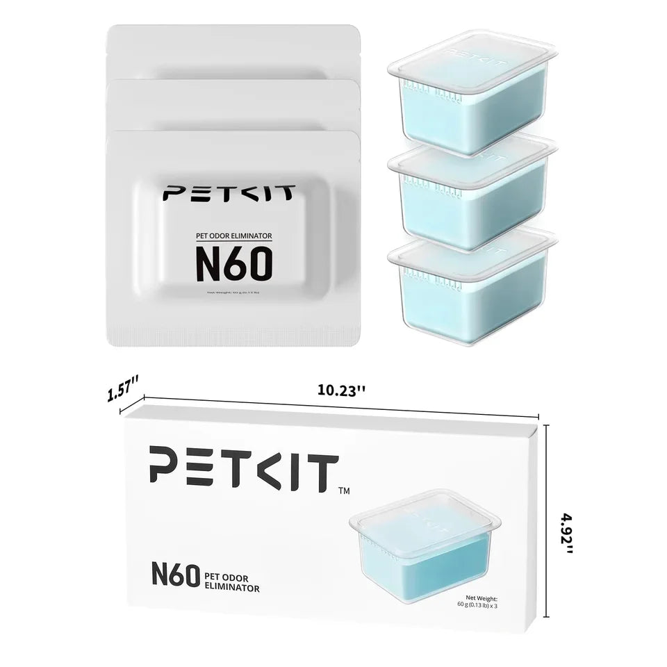 Petkit Pet Eliminator N60 Exclusive For PUROBOT Ultra Self-Cleaning Litter Box, Cat Toilet Odor Control(Pack Of 3)